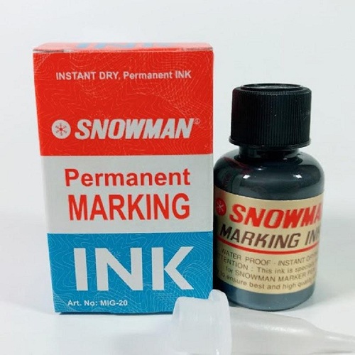 Snowman Permanent Marker Hitam Ink Refill - A